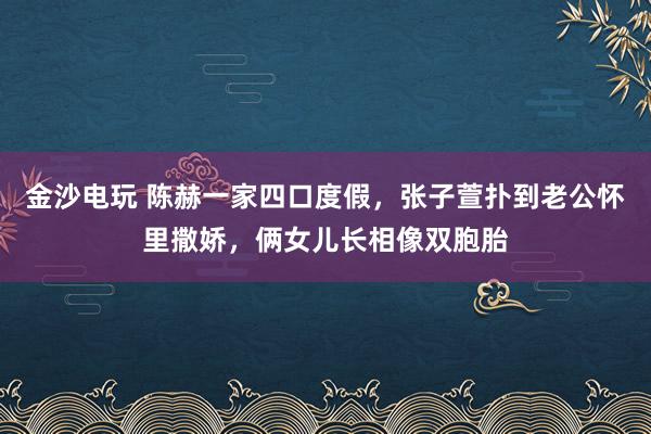 金沙電玩 陳赫一家四口度假，張子萱撲到老公懷里撒嬌，倆女兒長相像雙胞胎