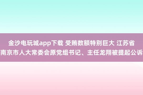 金沙電玩城app下載 受賄數額特別巨大 江蘇省南京市人大常委會原黨組書記、主任龍翔被提起公訴