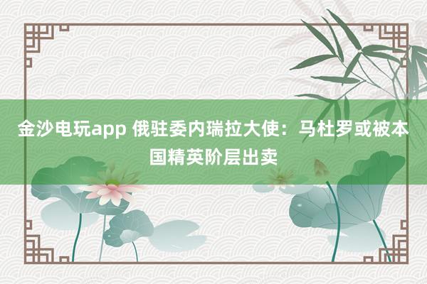 金沙電玩app 俄駐委內瑞拉大使:馬杜羅或被本國精英階層出賣