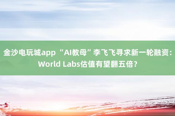 金沙電玩城app “AI教母”李飛飛尋求新一輪融資：World Labs估值有望翻五倍？